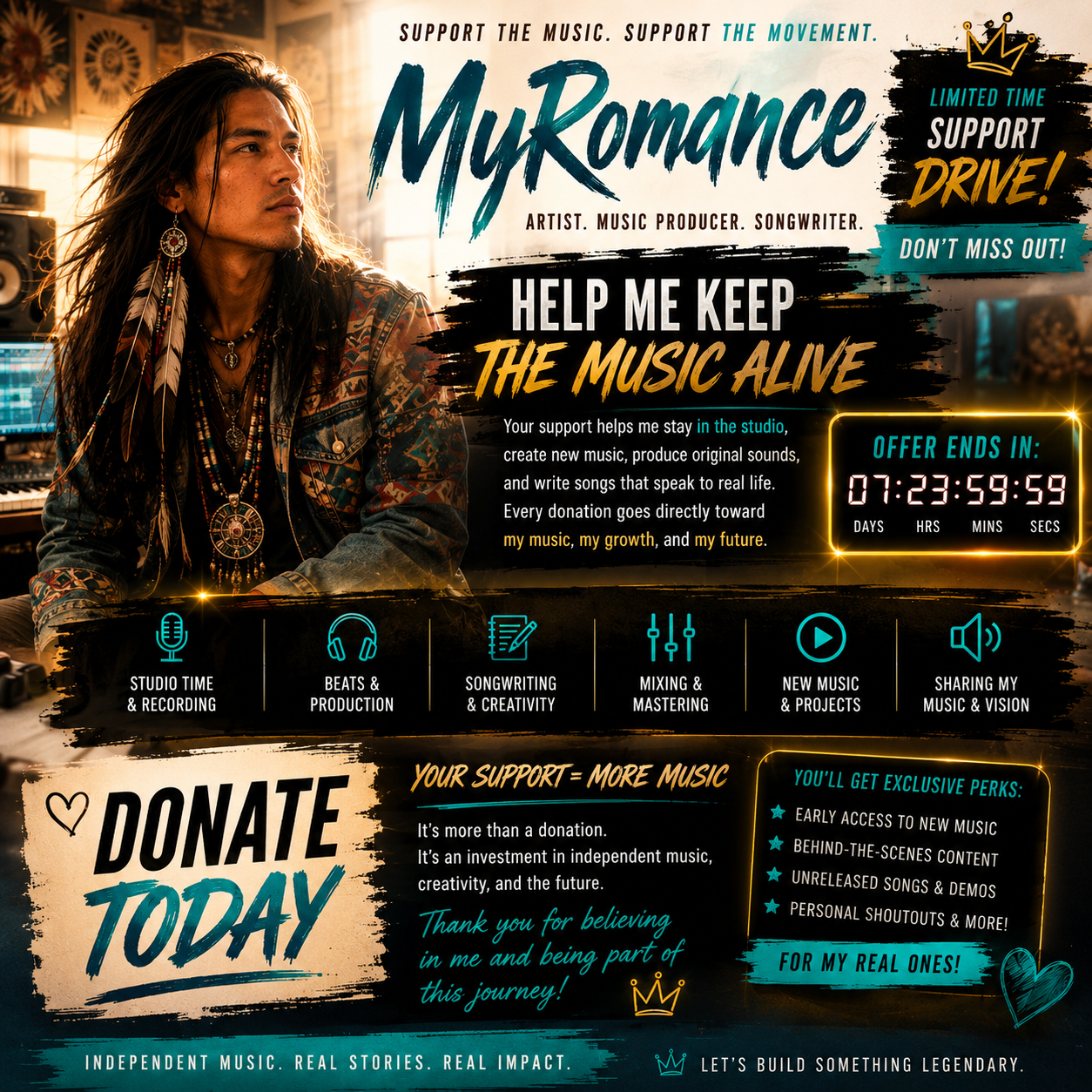 Support MyRomance artist - music producer and songwriter.